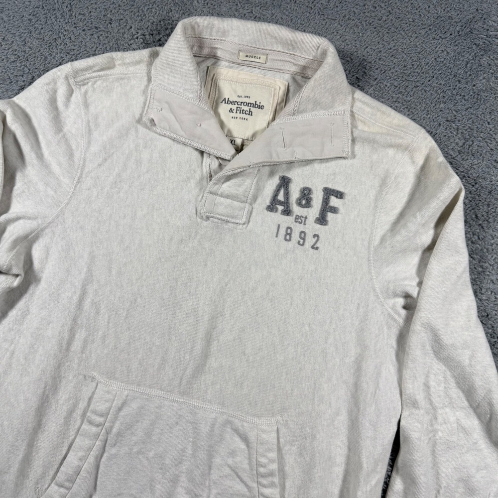 VTG Abercrombie & Fitch Rugby Sweatshirt Mens XL Muscle Fit Pullover